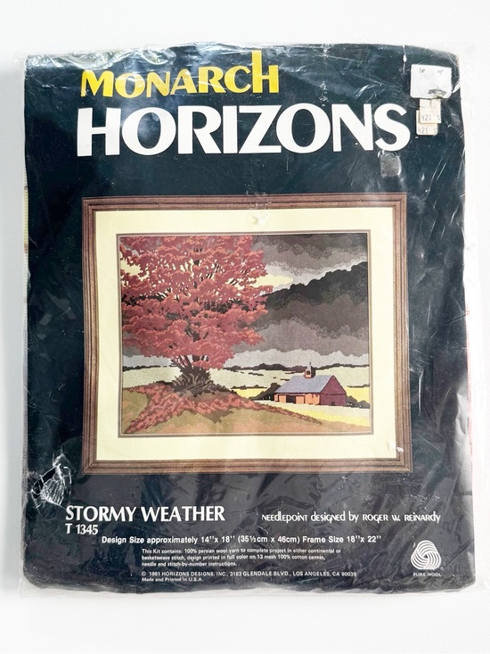 Vintage Other - Monarch Horizons Vintage Needlepoint Kit “Stormy Weather" by Roger W. Reinardy